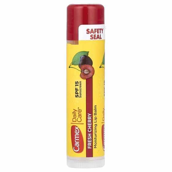 Carmex, Daily Care, увлажняющий бальзам для губ, свежая вишня, SPF 15, 4,25 г