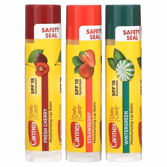 Carmex, Бальзам для губ для ежедневного ухода, SPF 15, ассорти, 3 упаковки, (4,25 г) каждая