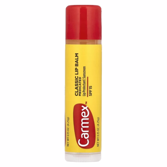 Carmex, классический бальзам для губ, лечебный с SPF 15, 4,25 г (0,15 унции)