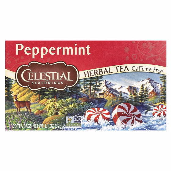 Celestial Seasonings, Травяной чай, Перечная мята, Без кофеина, 20 чайных пакетиков, 32 г