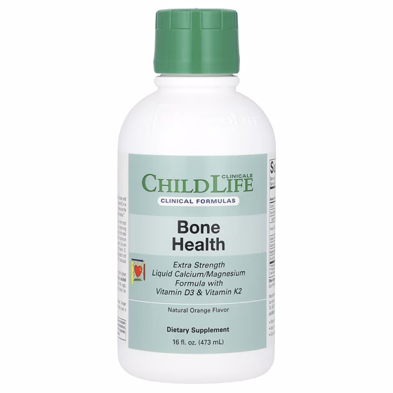 Childlife Clinicals, здоровье костей, жидкий кальциево-магниевый состав с витаминами D3 и K2