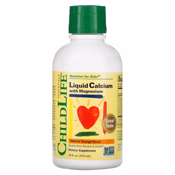 ChildLife Essentials, Жидкий кальций с магнием, вкус натурального апельсина, 473 мл