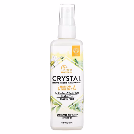 Crystal Body Deodorant, Минеральный дезодорант-спрей с ромашкой и зеленым чаем, 118 мл (4 жидких унц