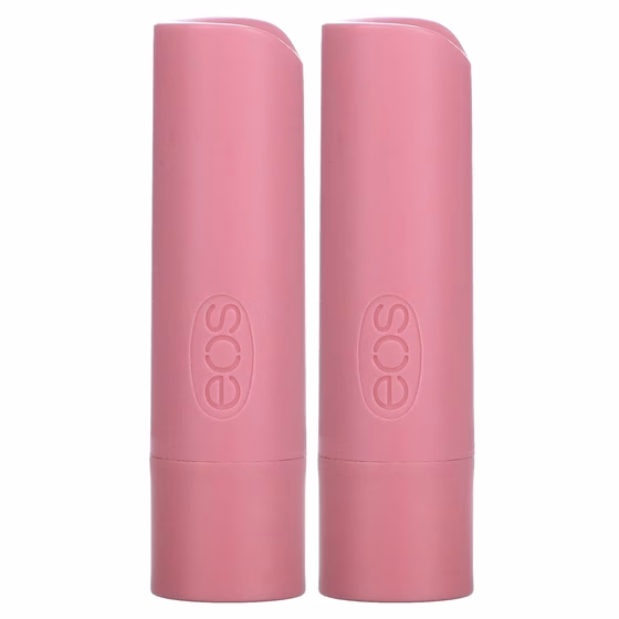 EOS, 100% органический натуральный бальзам для губ с маслом ши, клубничный сорбет, 2 шт. в упаковке,