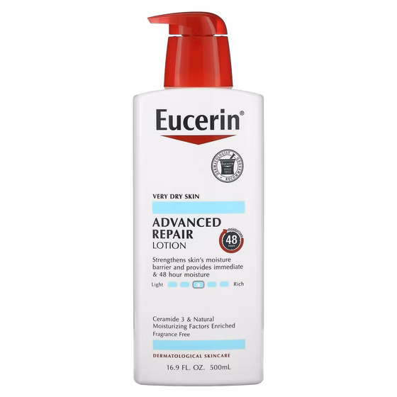 Eucerin, улучшенный восстанавливающий лосьон, без запаха, 500 мл