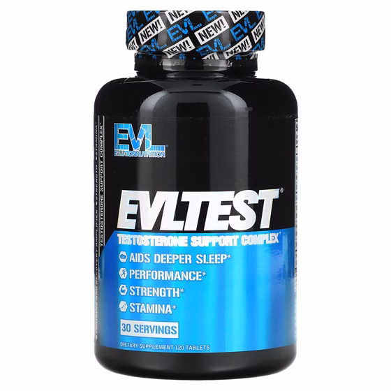EVLution Nutrition, EVLTest, комплекс тестостероновой поддержки, 120 таблеток