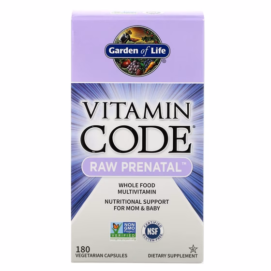 Garden of Life, Vitamin Code, RAW Prenatal, Пренатальные витамины, 180 вегетарианских капсул