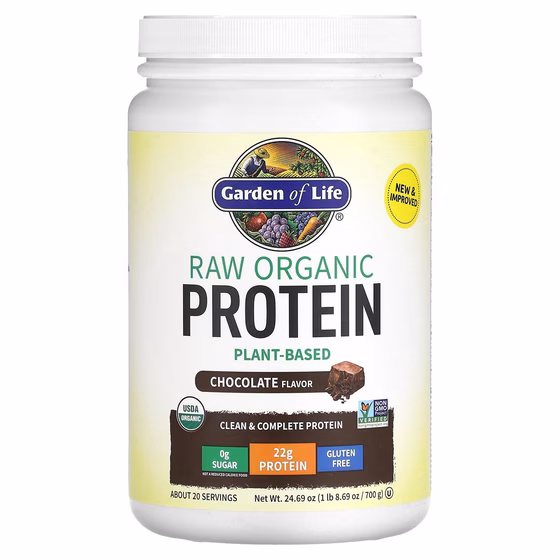 Garden of Life, Органический протеин RAW, органическая растительная формула, шоколад, 660 г (23,28 у