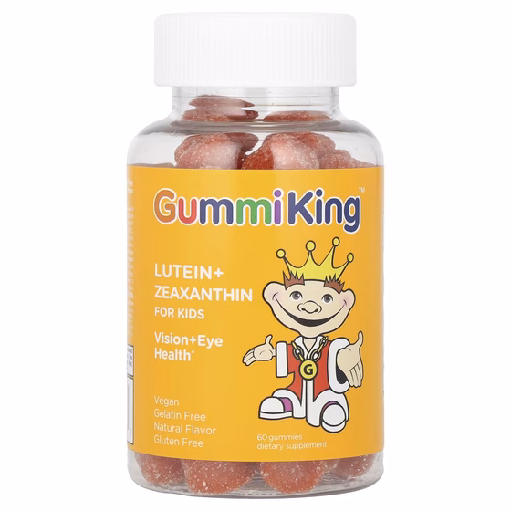 GummiKing, лютеин и зеаксантин для детей, 60 жевательных таблеток со вкусом манго