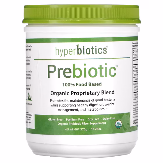 Hyperbiotics, Prebiotic, органическая патентованная смесь, 375 г (13,23 унции)