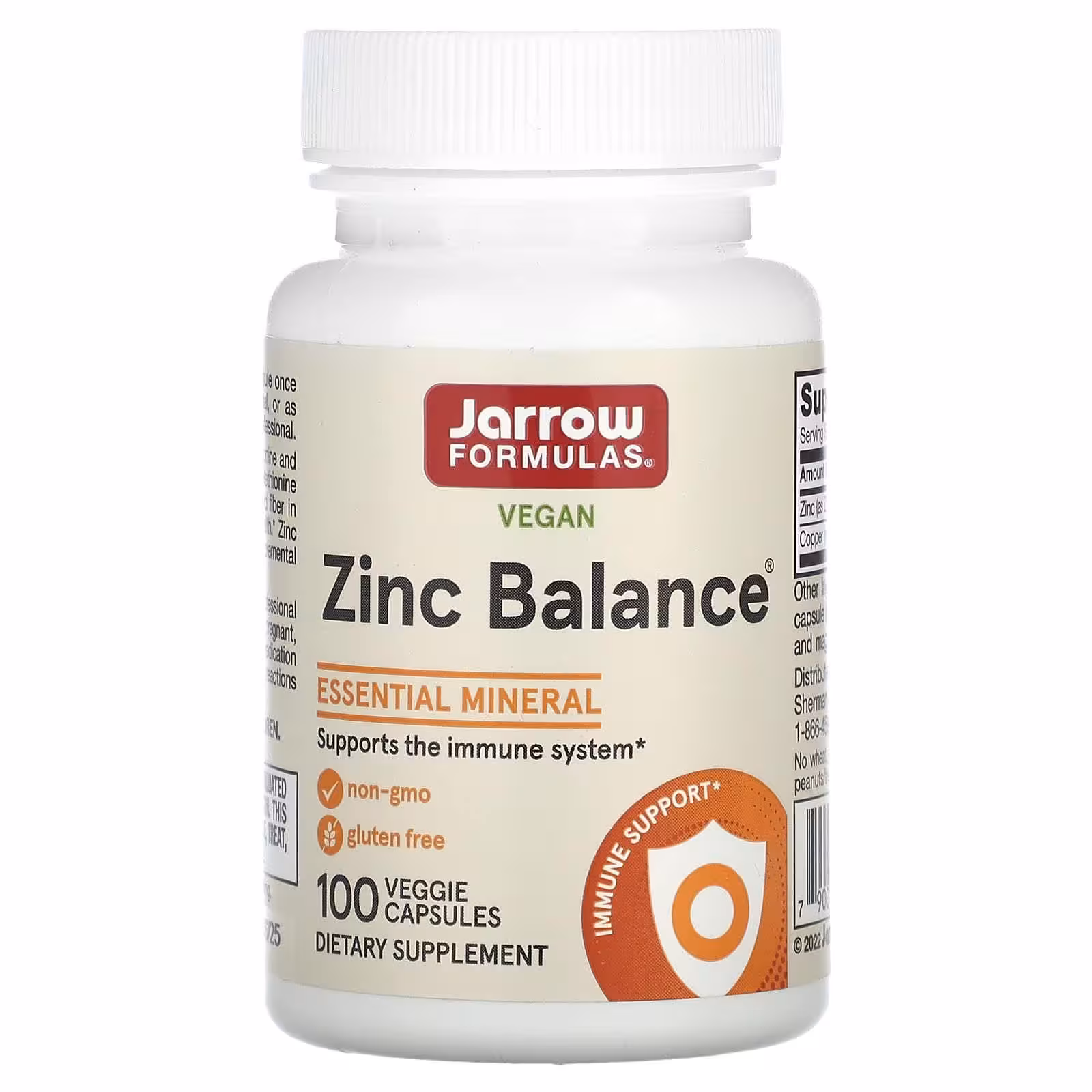 Jarrow Formulas, Zinc Balance, 100 вегетарианских капсул