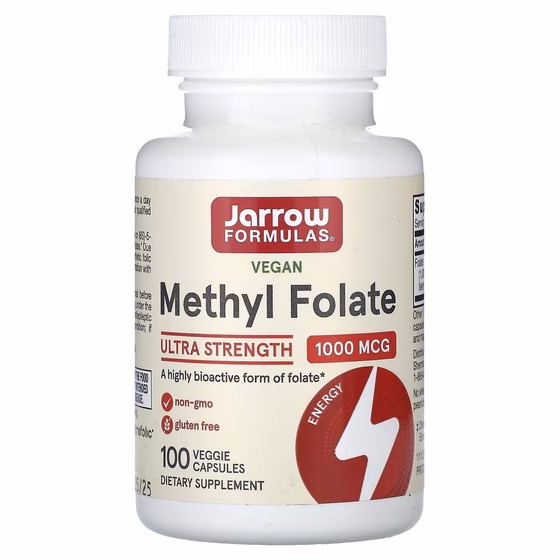 Jarrow Formulas, метилфолат, 1000 мкг, 100 вегетарианских капсул