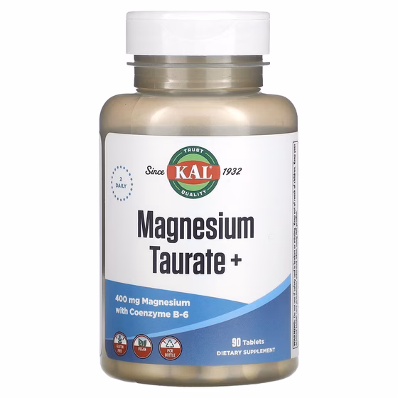KAL, Таурат магния+, 400 мг, 90 таблеток