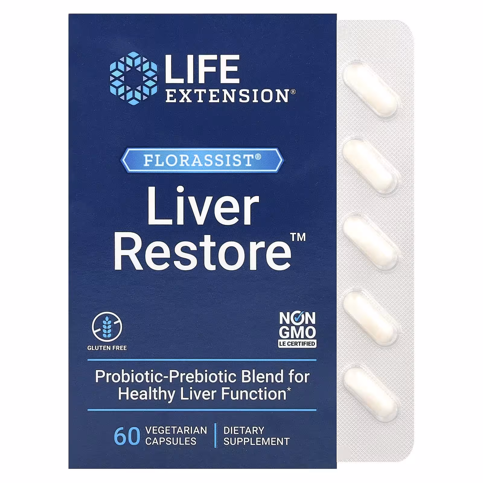 Life Extension, FLORASSIST Liver Restore, добавка для здоровья печени, 60 вегетарианских капс