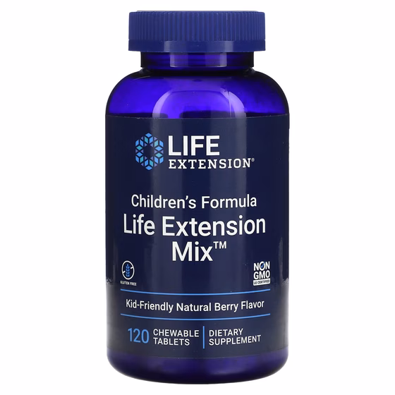 Life Extension, Life Extension Mix, детская добавка, с натуральным ягодным вкусом, 120 жевательных т