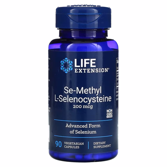 Life Extension, Семиметил L-селеноцистеин, 200 мкг, 90 вегетарианских капсул