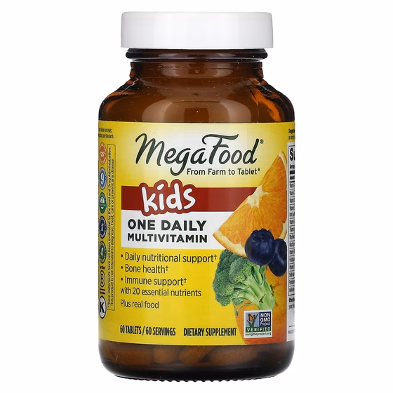 MegaFood, Kids One Daily, витамины для детей, 60 таблеток