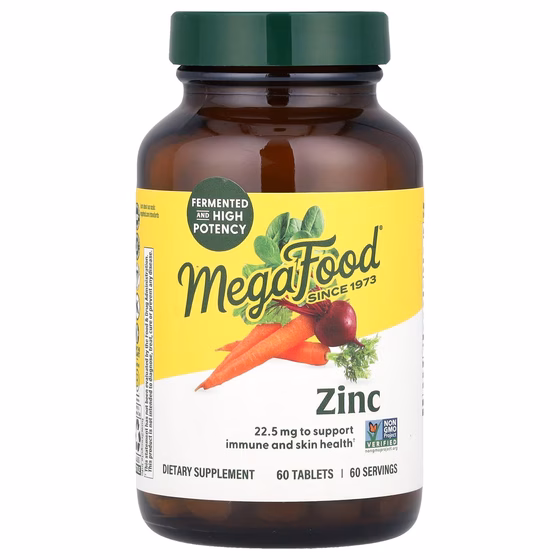 MegaFood, цинк, 60 таблеток