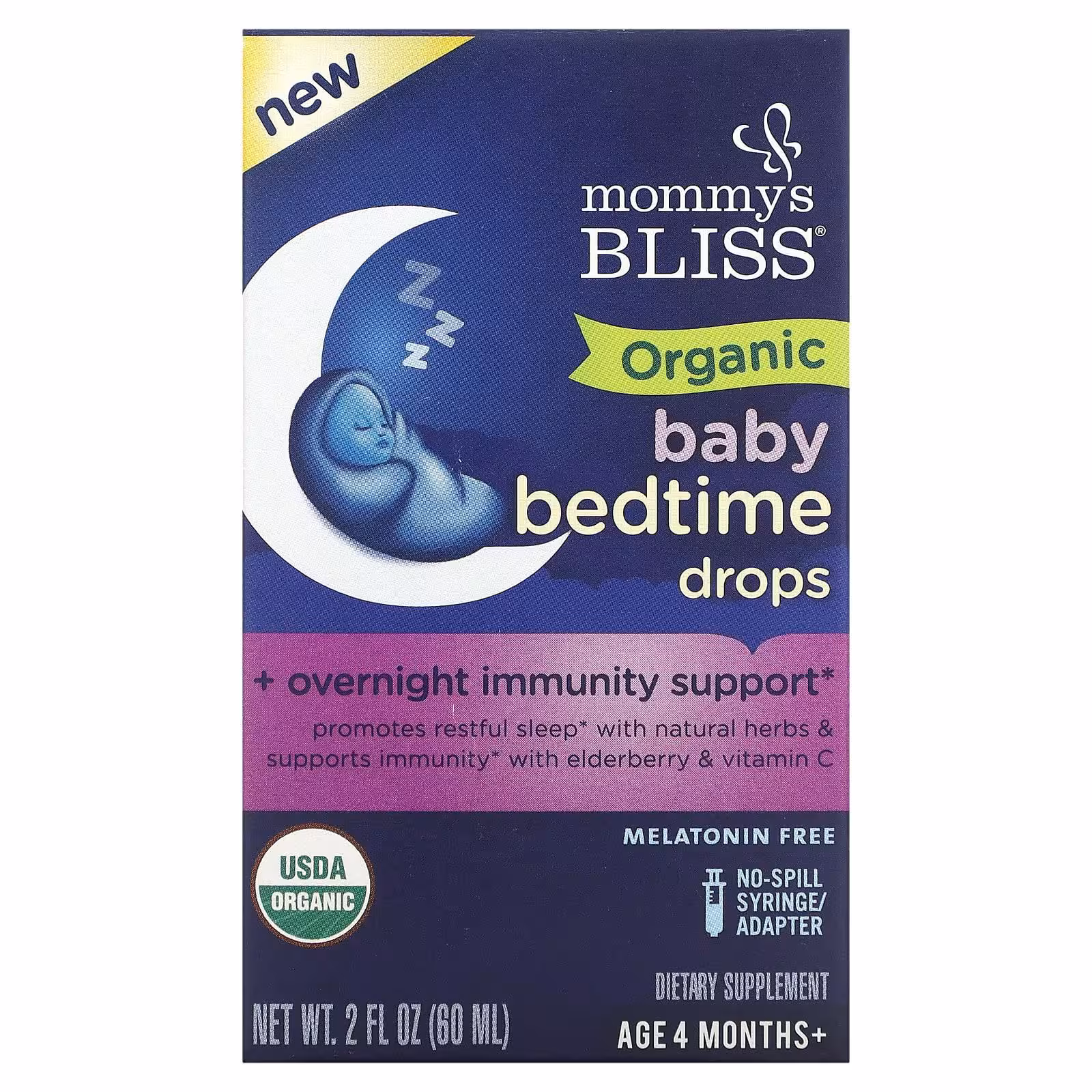 Mommy's Bliss, Органические капли для детей от 4 месяцев, 60 мл (2 жидк. Унции)