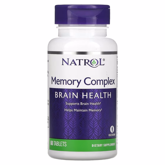 Natrol, Memory Complex, Здоровье мозга, 60 таблеток