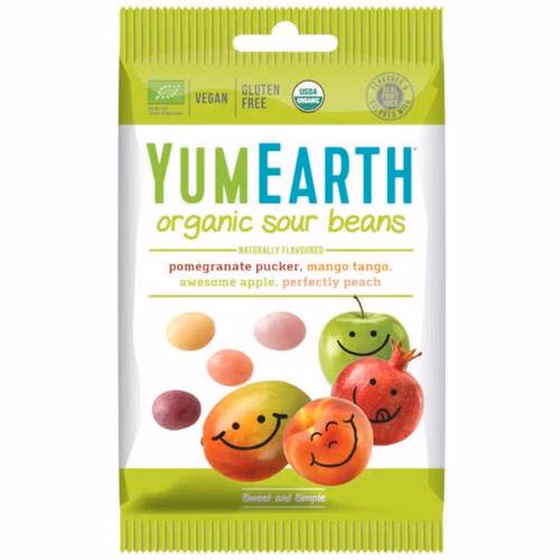 YumEarth, Жевательные конфеты, фруктовые с кислинкой, 50 г