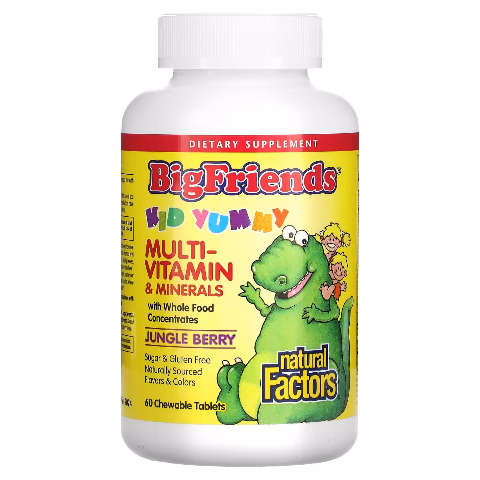 Natural Factors, Big Friends, жевательные мультивитамины и минералы, со вкусом ягод, 60 жеват