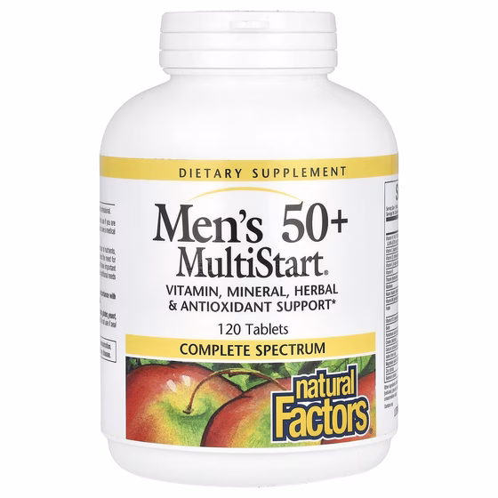 Natural Factors, MultiStart, мультивитамины для мужчин старше 50 лет, 120 таблеток