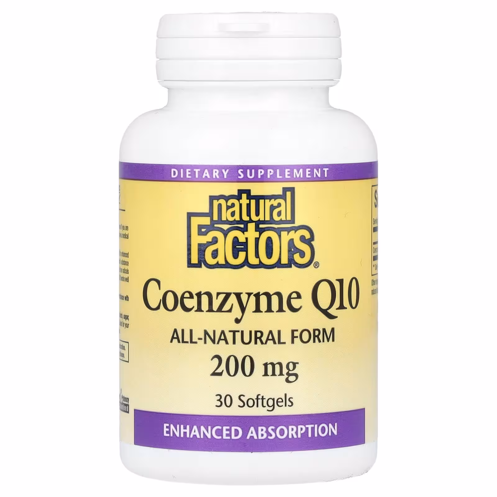Natural Factors, коэнзим Q10, 200 мг, 30 капсул