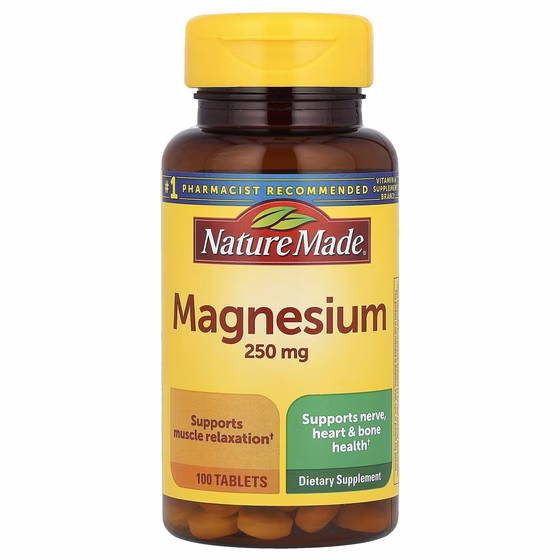 Nature Made, магний, 250 мг, 100 таблеток
