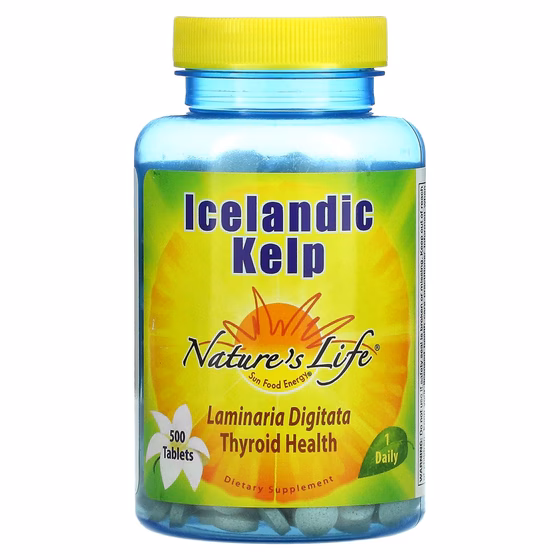 Nature's Life, Icelandic Kelp (Исландские бурые водоросли), 500 таблеток