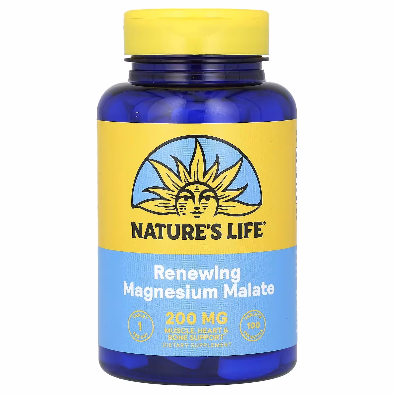 Nature's Life, Magnesium Malate (Малат магния), 1300 мг, 100 таблеток