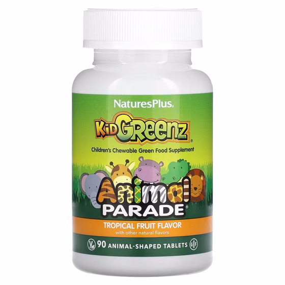 Nature's Plus, Source of Life, Animal Parade, Kid Greenz, 90 живот. таблеток