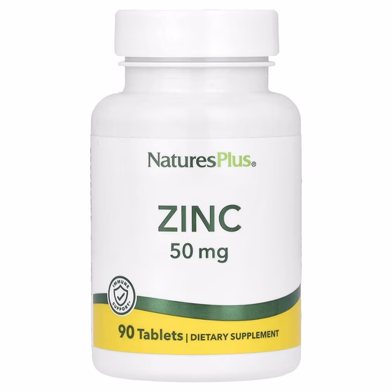 Nature's Plus, Цинк, 50 мг, 90 таблеток