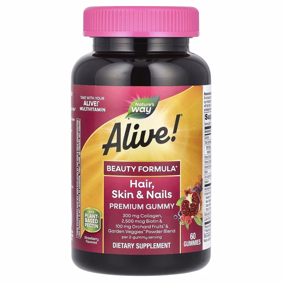 Nature's Way, Alive! Кожа, Ногти, Волосы, 60 таблеток