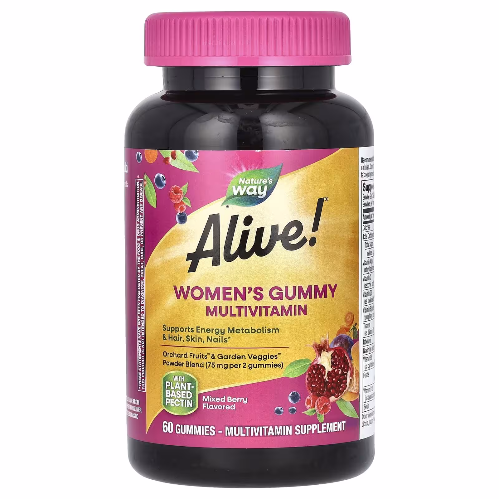 Nature's Way, Alive! полноценный мультивитаминный комплекс для женщин, ягодный вкус, 60 жевательных