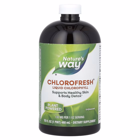 Nature's Way, Chlorofresh, жидкий хлорофилл, без добавок, 480 мл (16 жидк. унций)