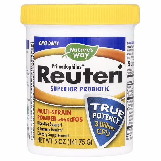 Nature's Way, Primadophilus Reuteri, улучшенный пробиотик в порошке, 3 миллиарда КОЕ, 141,75 г (5 ун