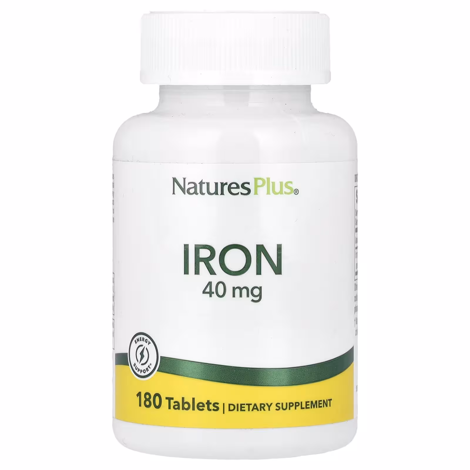 Nature's Plus, Железо, 20 мг, 180 таблеток