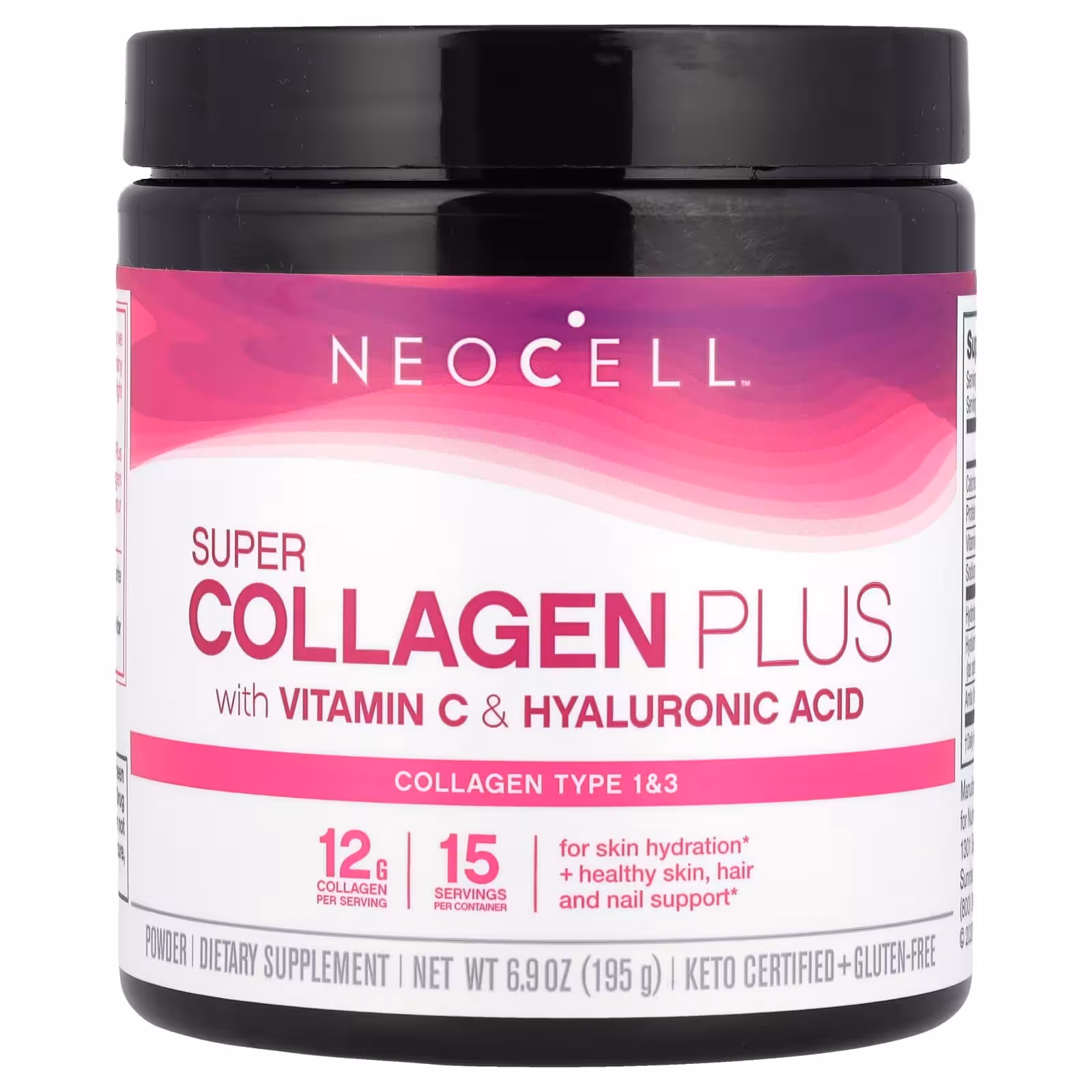 NeoCell, Super Collagen Plus, коллаген с витамином C и гиалуроновой кислотой, 195 г (6,9 унции)