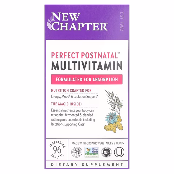 New Chapter, Perfect Postnatal, Multivitamin, 96 Tablets