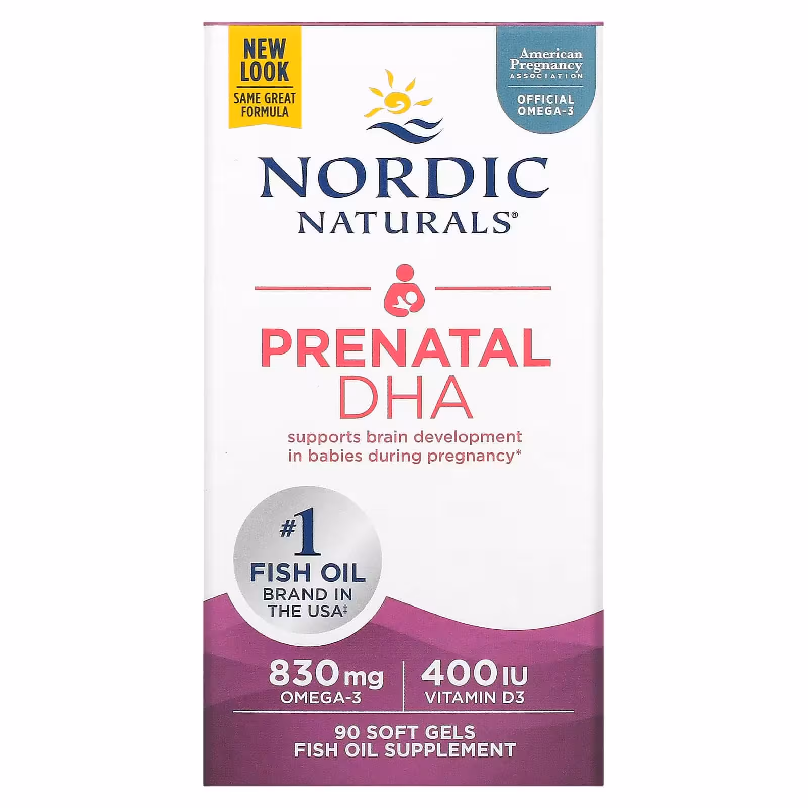 Nordic Naturals, ДГК для беременных, 90 капсул