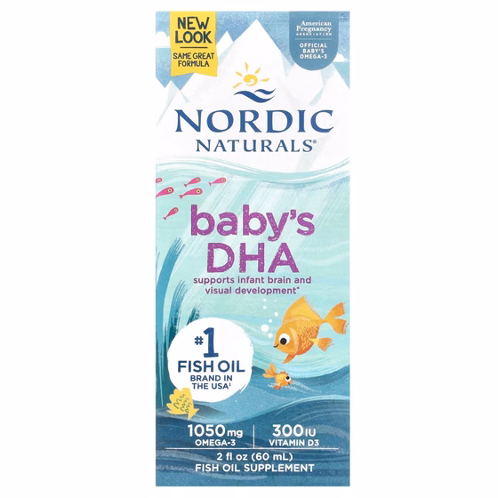 Nordic Naturals, ДГК с витамином D3 для детей, 1050 — мг, 60 мл (2 жидких унции)