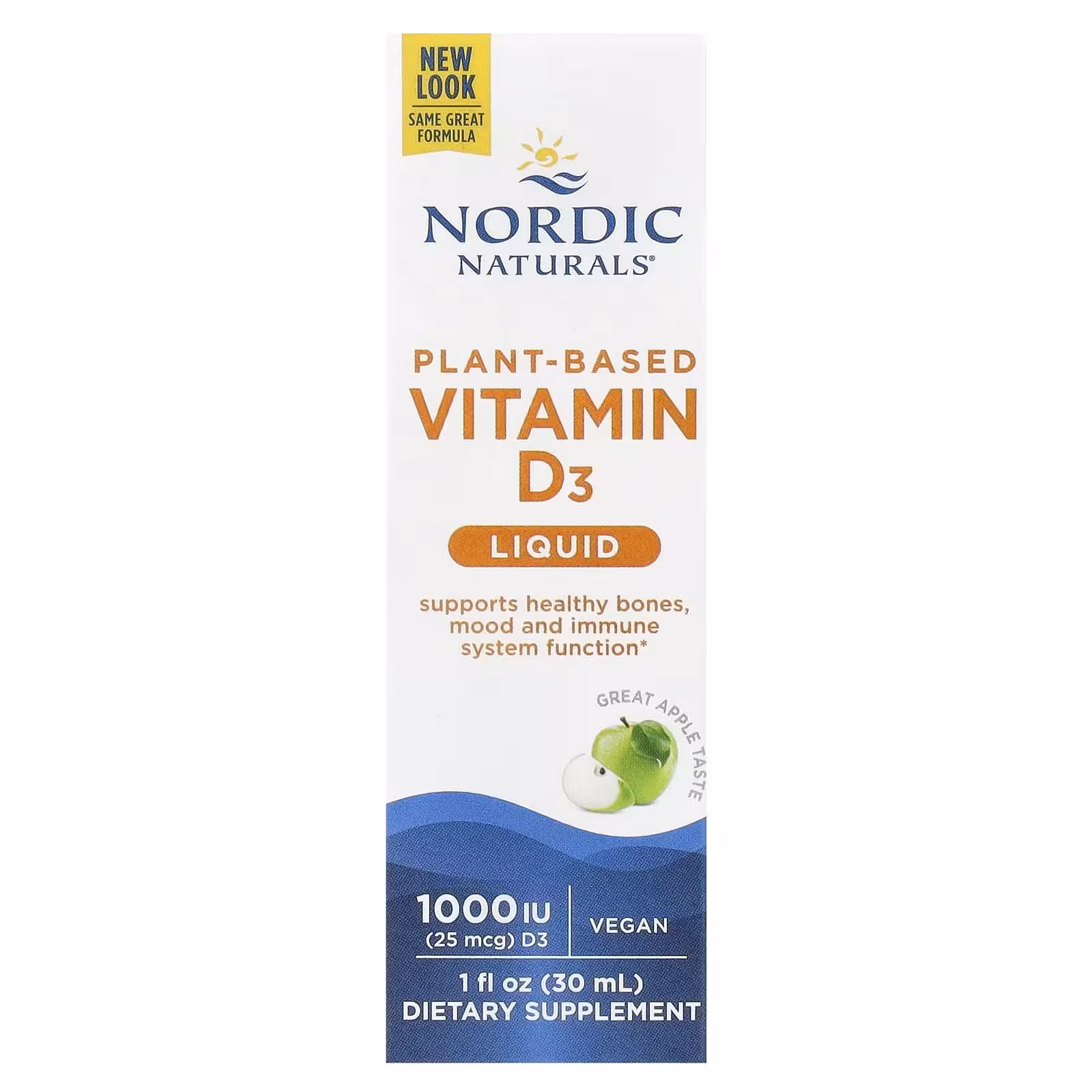 Nordic Naturals, жидкий растительный витамин D3, 1000 МЕ, 30 мл (1 жидк. унция)