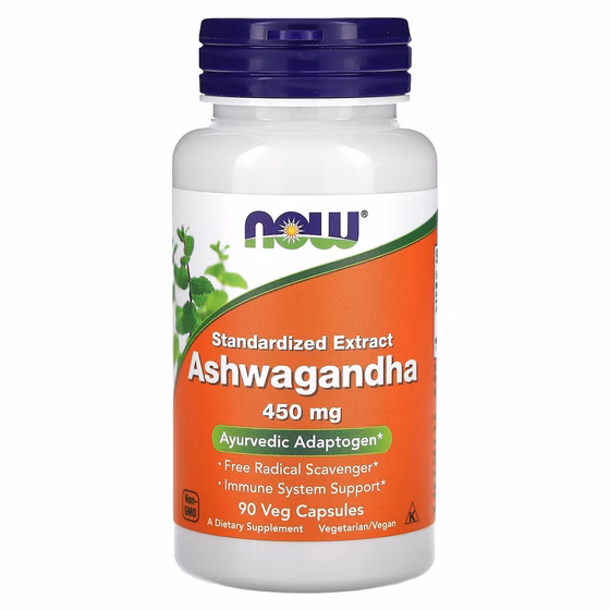 NOW Foods, Ashwagandha, Standardized Extract, 450 mg, 90 Veg Capsules