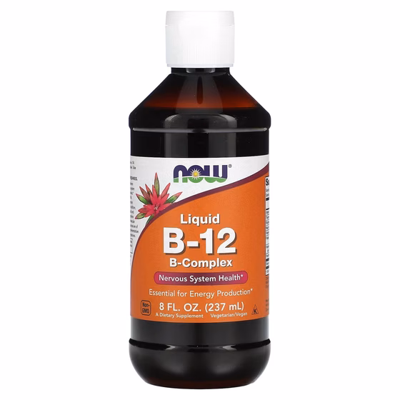 NOW Foods, B12, жидкий комплекс витамина B, 237 мл (8 жидк. унций)