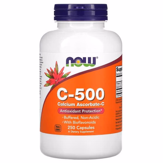NOW Foods, C-500, Аскорбат кальция-C, 250 капсул