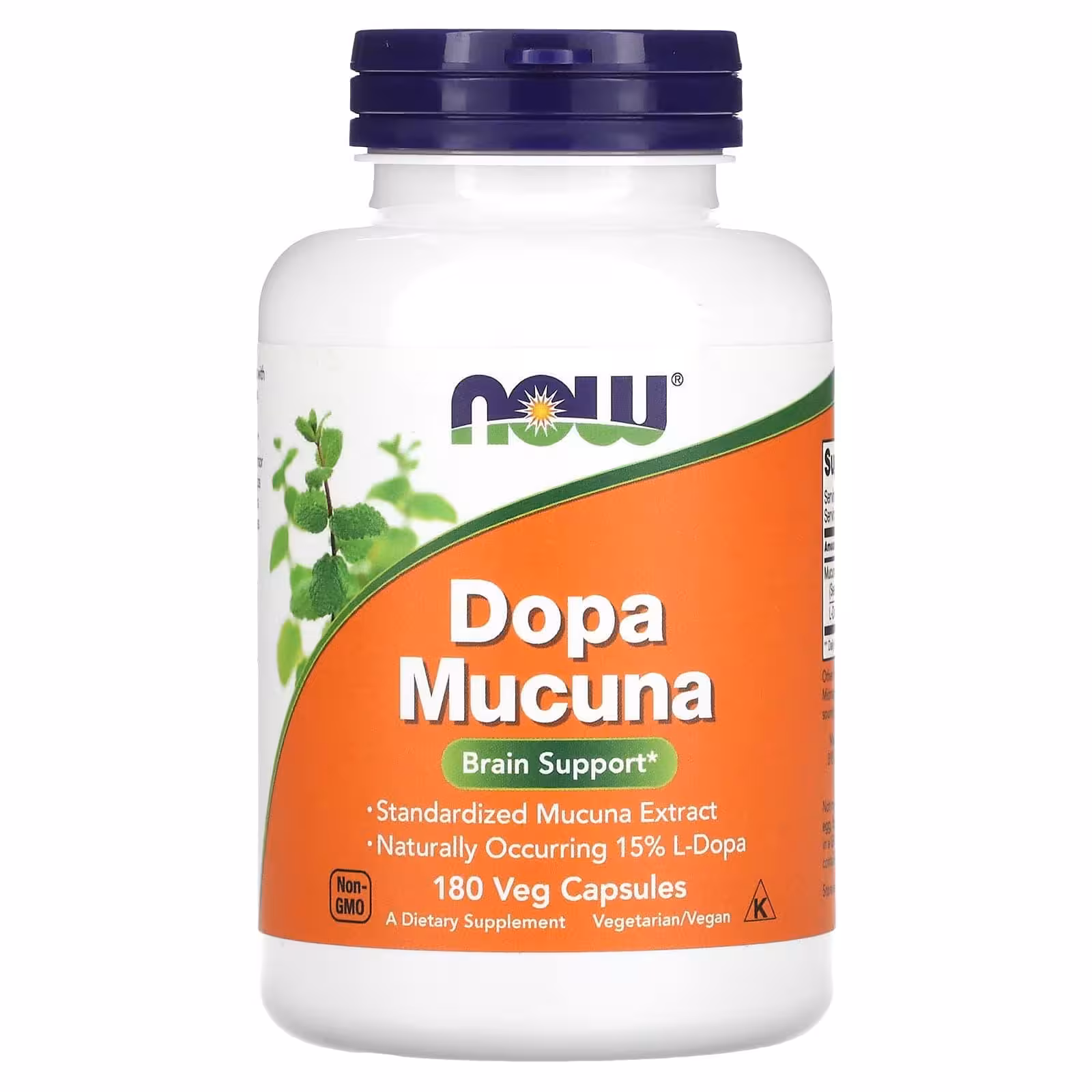 NOW Foods, Dopa Mucuna, 180 растительных капсул