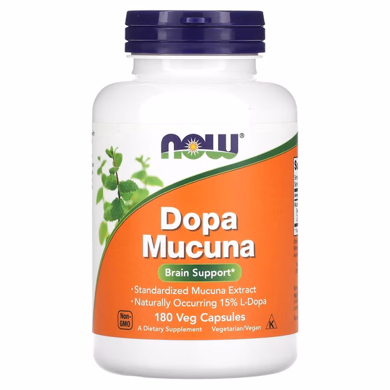 NOW Foods, Dopa Mucuna, 180 растительных капсул