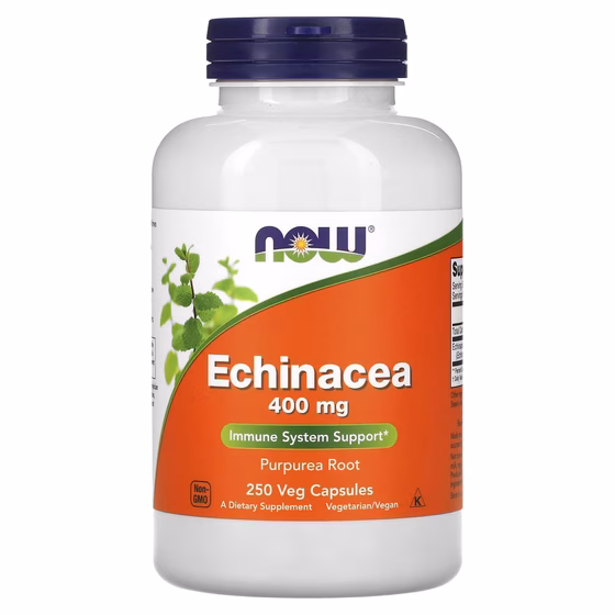 NOW Foods, Echinacea, 400 мг, 250 растительных капсул