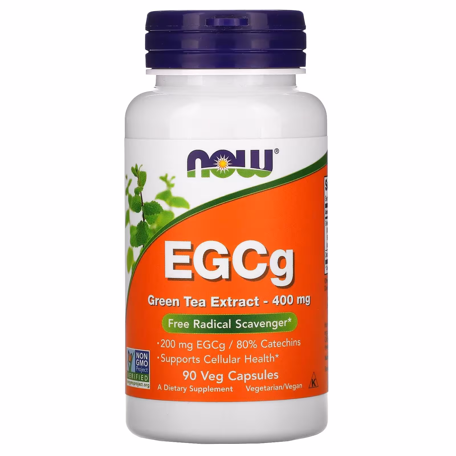 NOW Foods, EGCg, экстракт зеленого чая, 400 мг, 90 растительных капсул